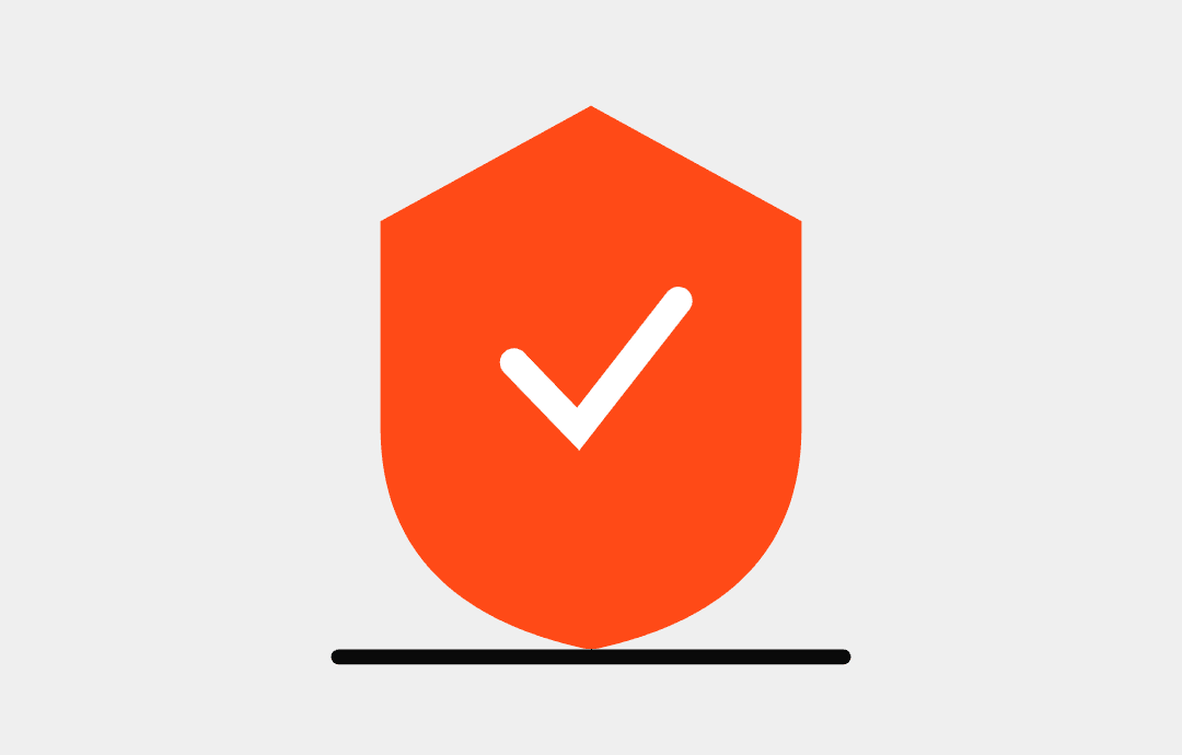 Abstract shield and checkmark illustration