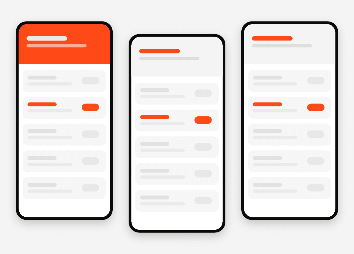 Three HU News app screens